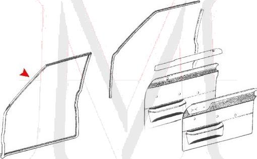 DOOR SEAL, FRONT LEFT