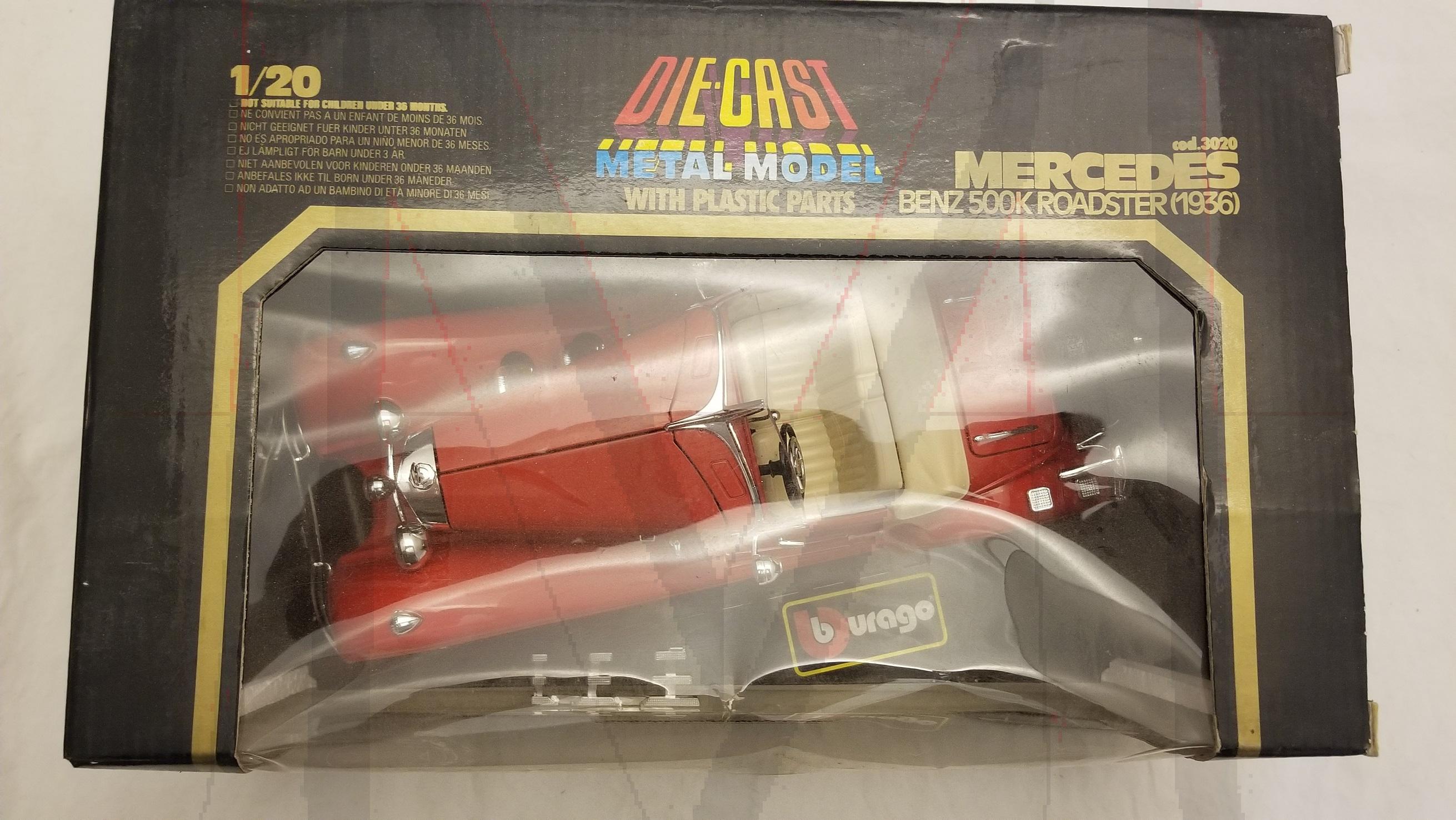 BURAGO 1/20 1936 MERCEDES BENZ ROADSTER