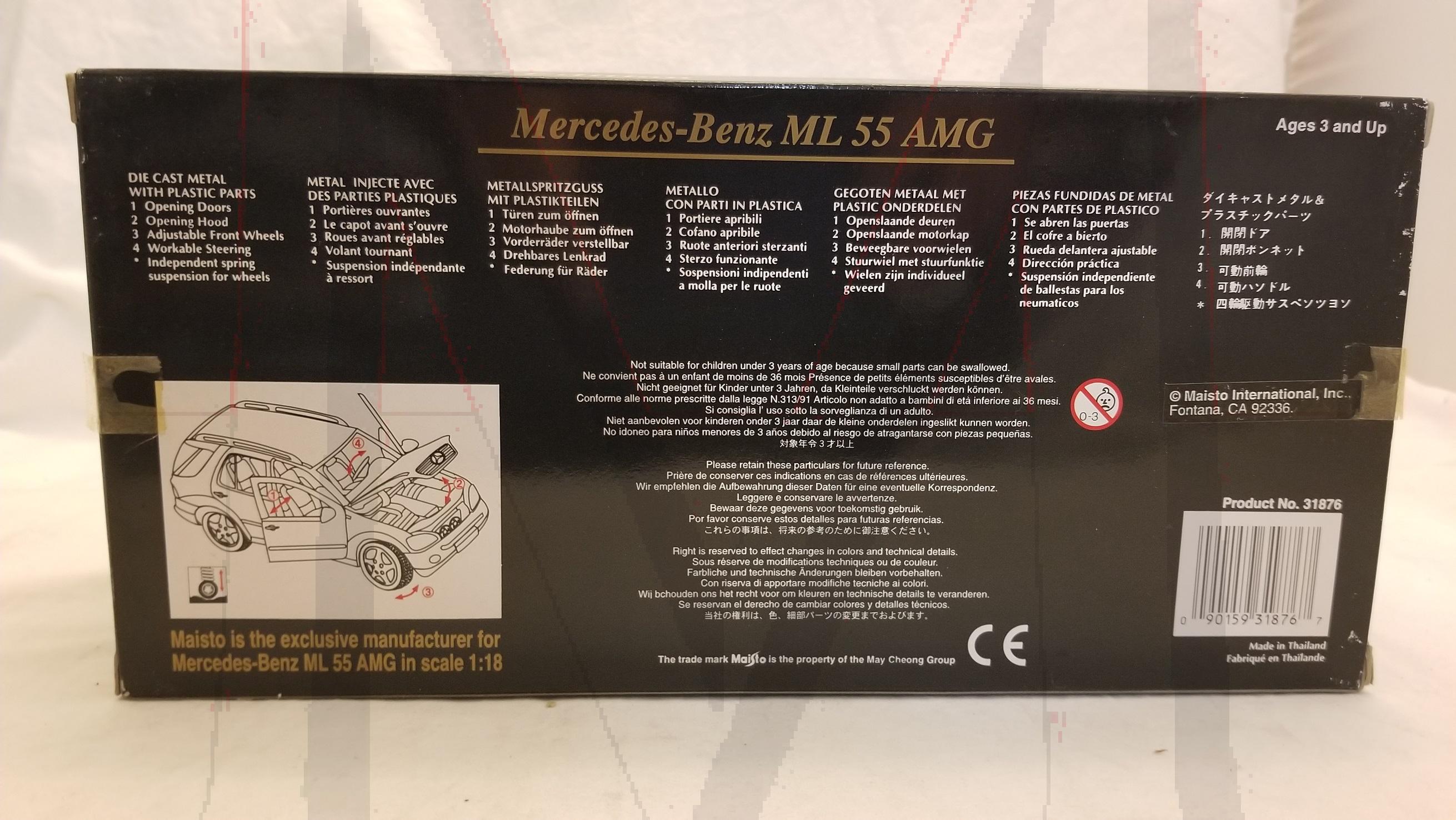 MAISTO SPECIAL EDITION 1/18 ML55 AMG