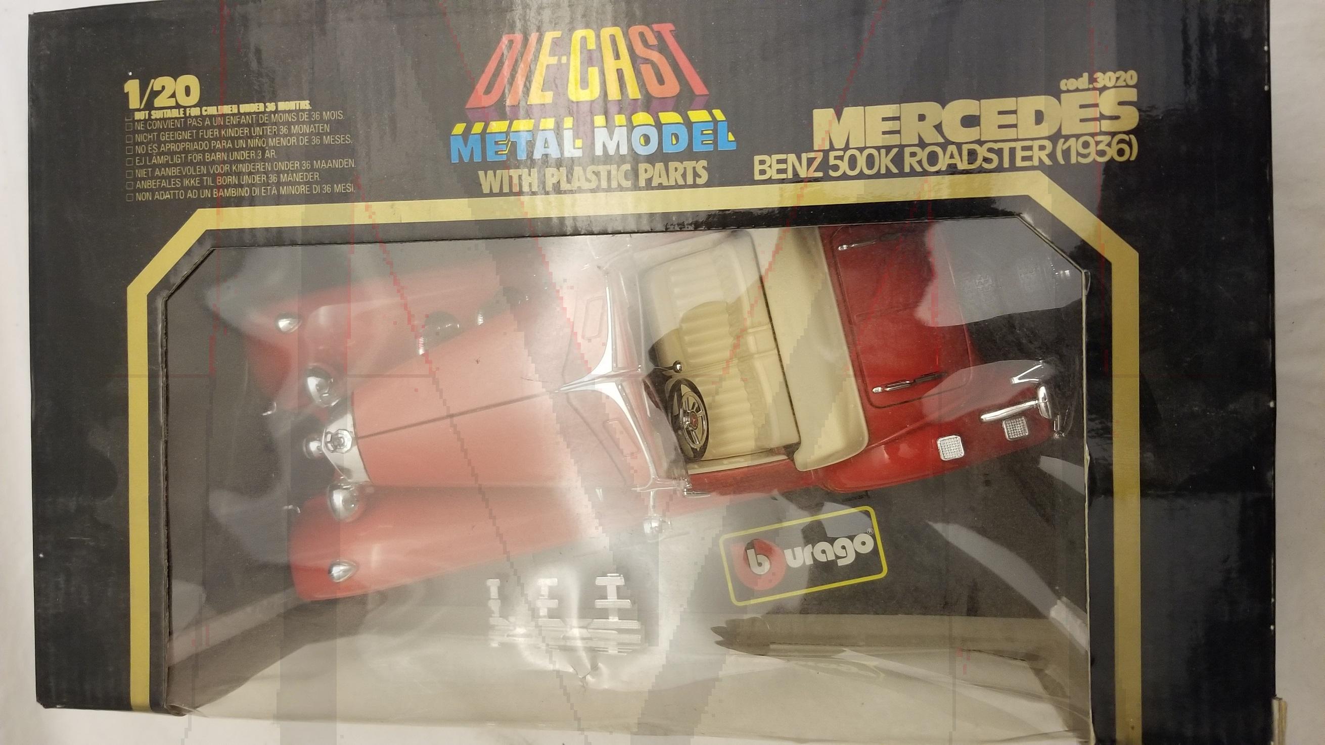 BURAGO 1/20 1936 MERCEDES BENZ ROADSTER