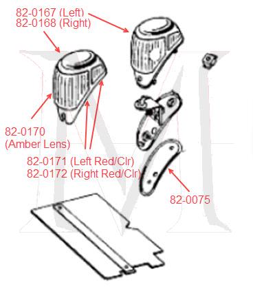TURN SIGNAL LENS LHS (RED CLR)