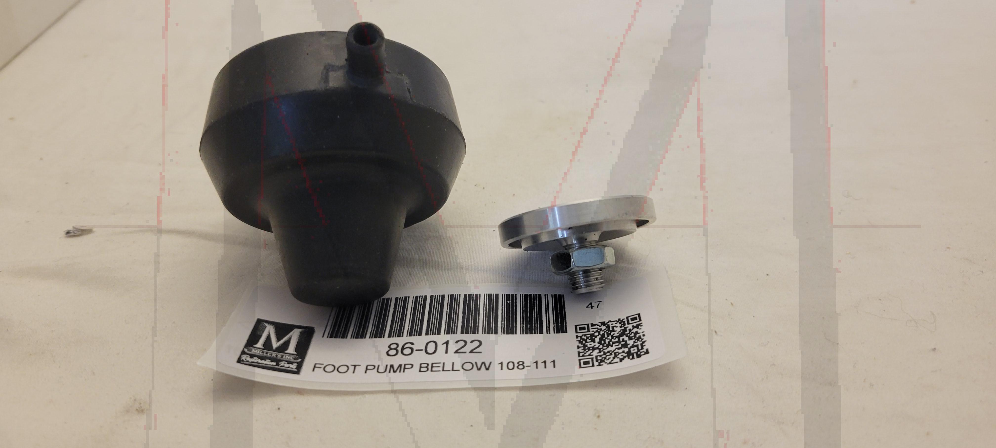 BELLOWS FOR WINDSHIELD WIPER FOOT PUMP