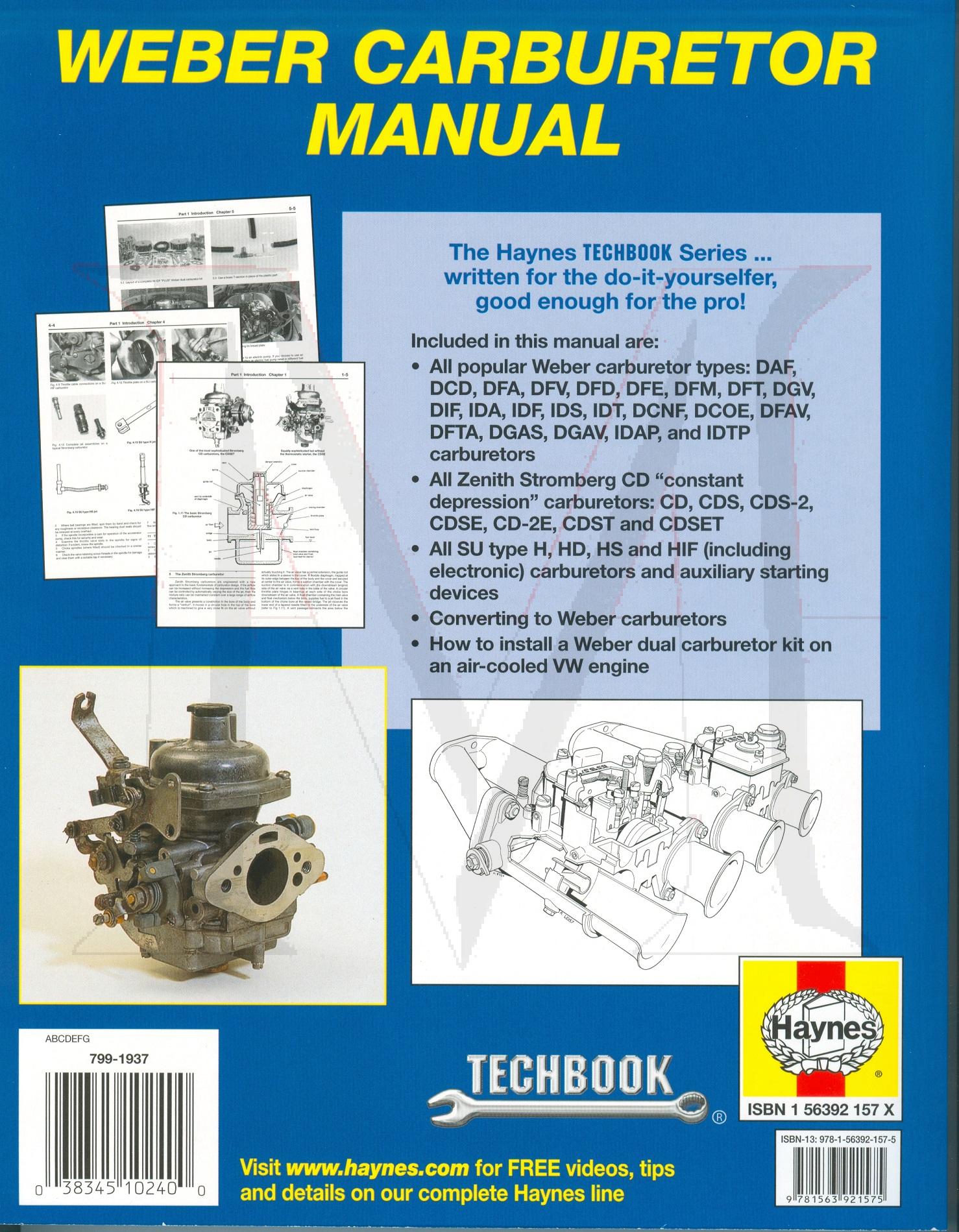 HAYNES WEBER TECHBOOK REPAIR MANUAL